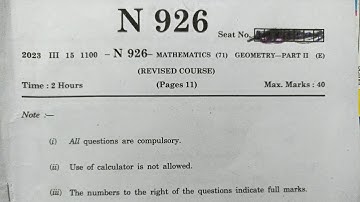 SSC 2023 Geometry Board Paper Solutions Class 10th Maths 2