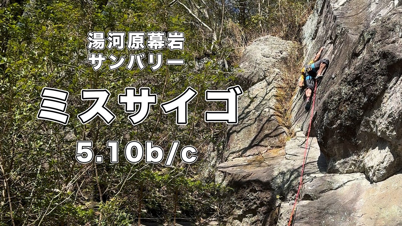 【ミスサイゴ 5.10b/c】湯河原幕岩 166㎝ クライミング climbing yugawara Japan