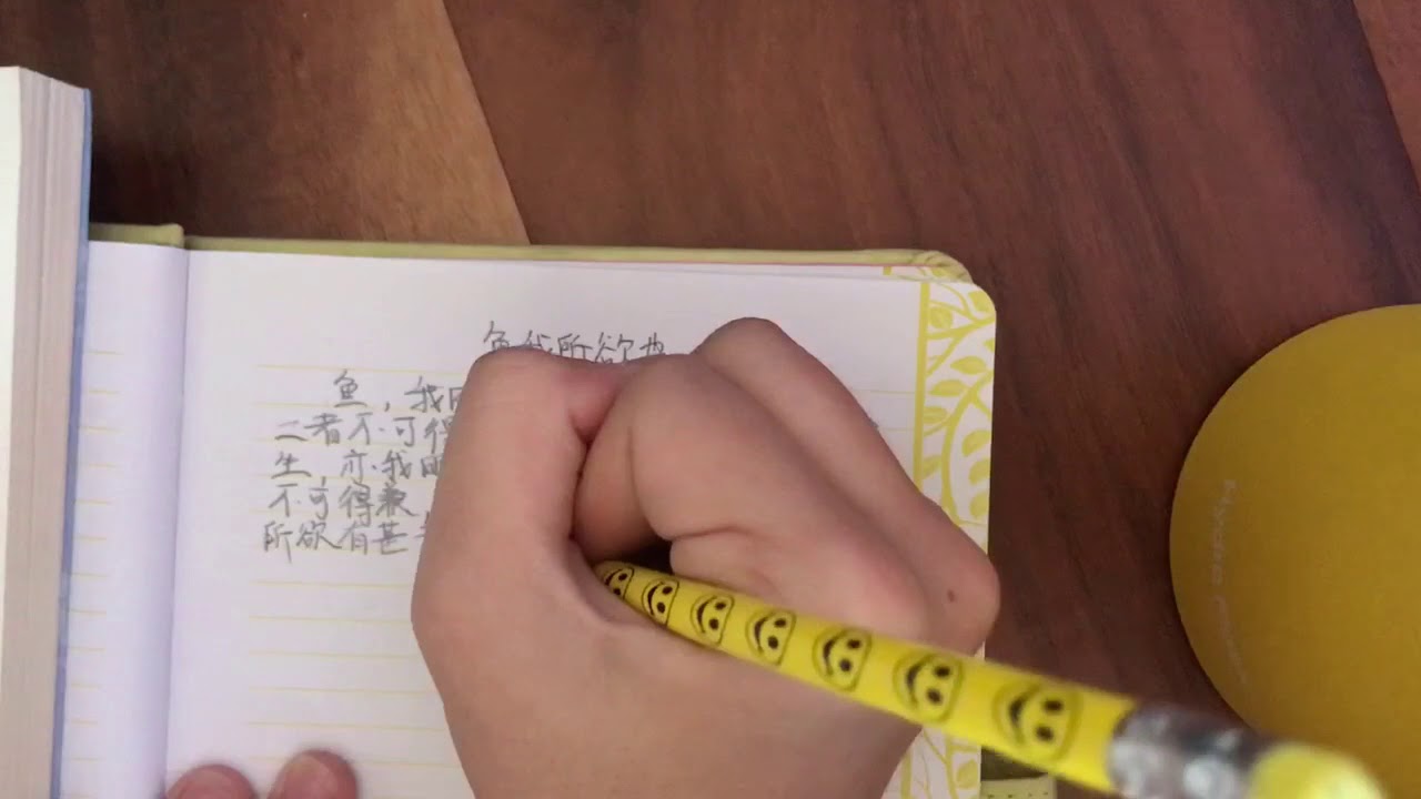 ASMR writing chinese | writing sounds | pencil
