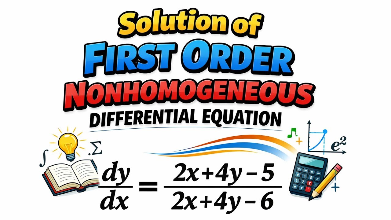 Solution of First Order Nonhomogeneous Differential Equation | Lecturer Asad ali