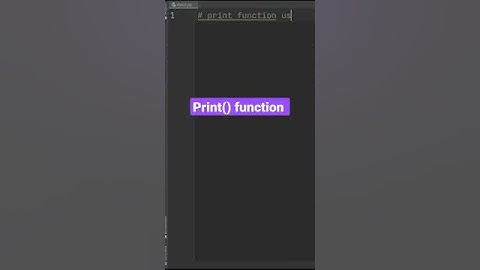 print() function use in python