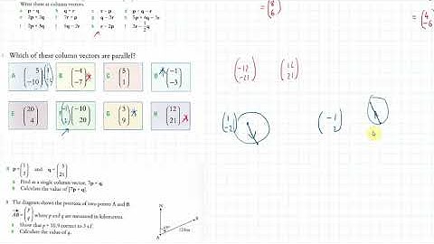 IGCSE - Algebra - Vectors - Adding & Subtracting and Scalars - Exercises 9.12
