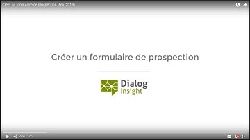 Créer un formulaire de prospection (Fév. 2018)