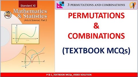 PERMUTATION & COMBINATION TEXTBOOK MCQs l 11TH STD l MHT-CET l IMPULSE BATCH l SAINI SIR