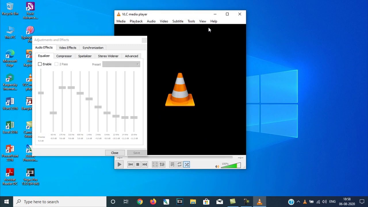 Equalizer Setting of VLC YouTube