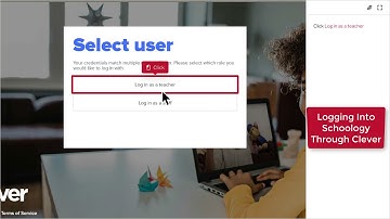 Logging into schoology through clever