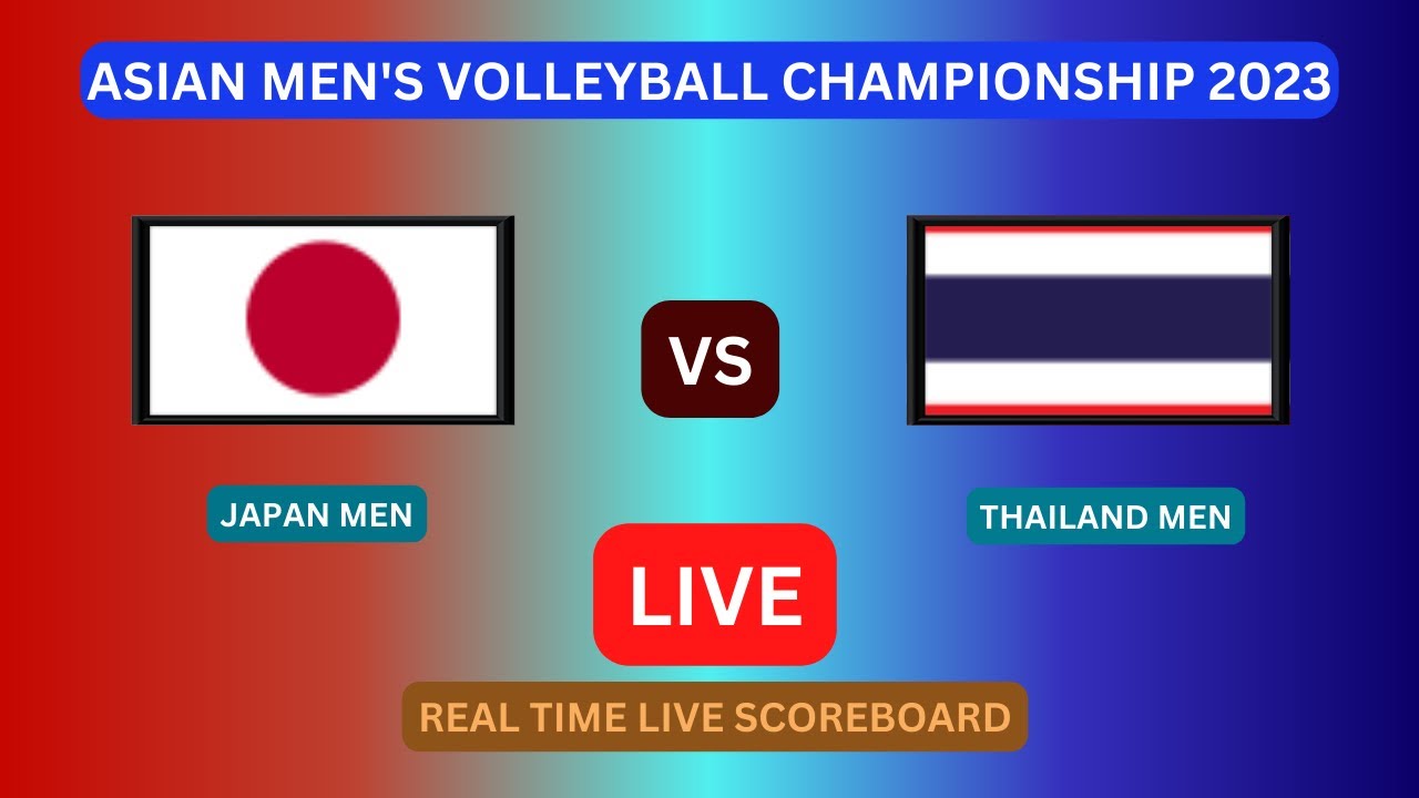 Japan vs Thailand LIVE Score UPDATE Today Game Asian Mens Volleyball Championship Game Aug 19 2023