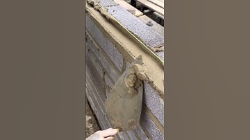 technique of leveling the cement mixture when installation of brick #shorts