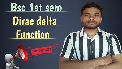Dirac delta function | Important for bsc 1st semester | #bsc #mjpru #physics 