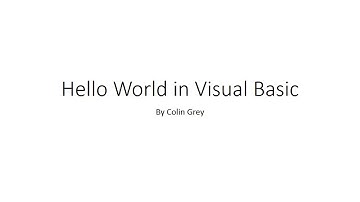 Hello World in Visual Basic