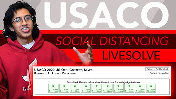 USACO 2020 US Open Silver Walkthrough: Social Distancing