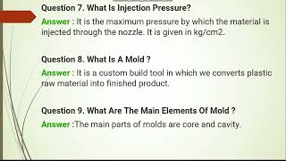 Injection Molding Interview questions & Answers  I #injection molding
