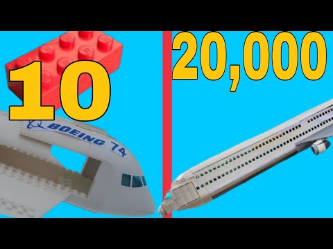 10 vs 20,000 Piece LEGO Plane Crash