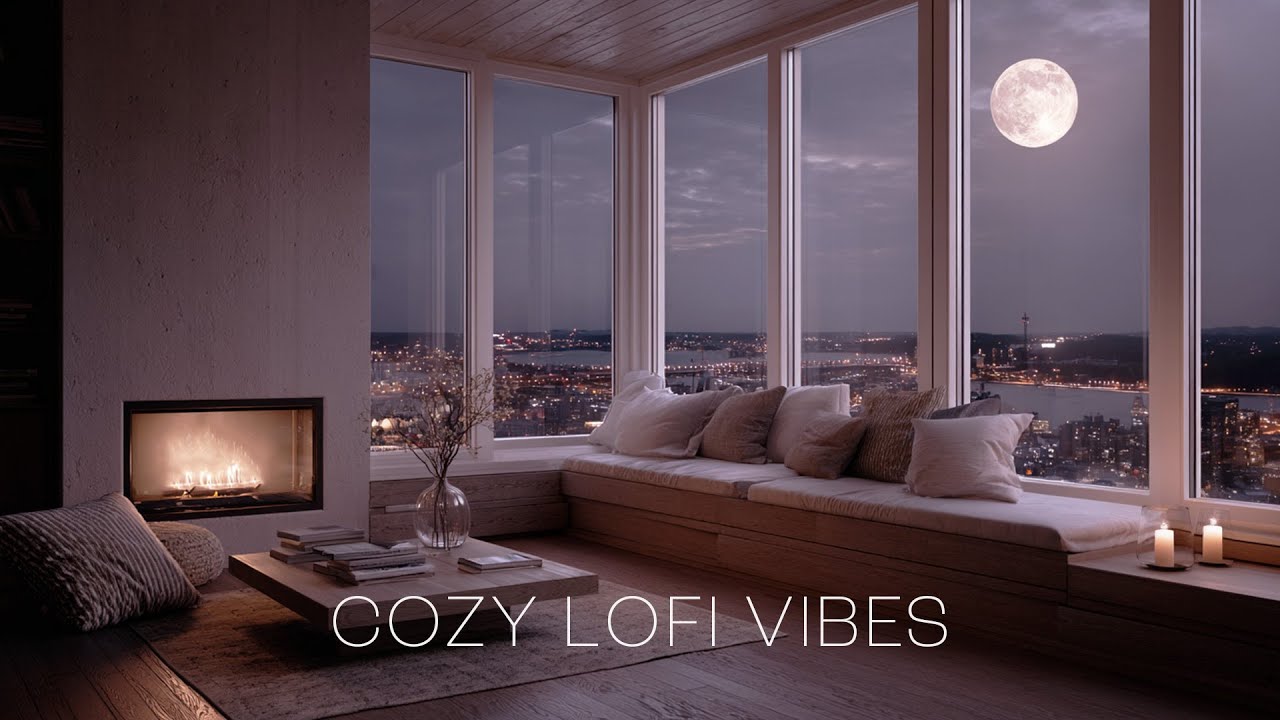 Quiet Warm City Night LoFi 🌕 | Calm Music for Study, Focus & Reading