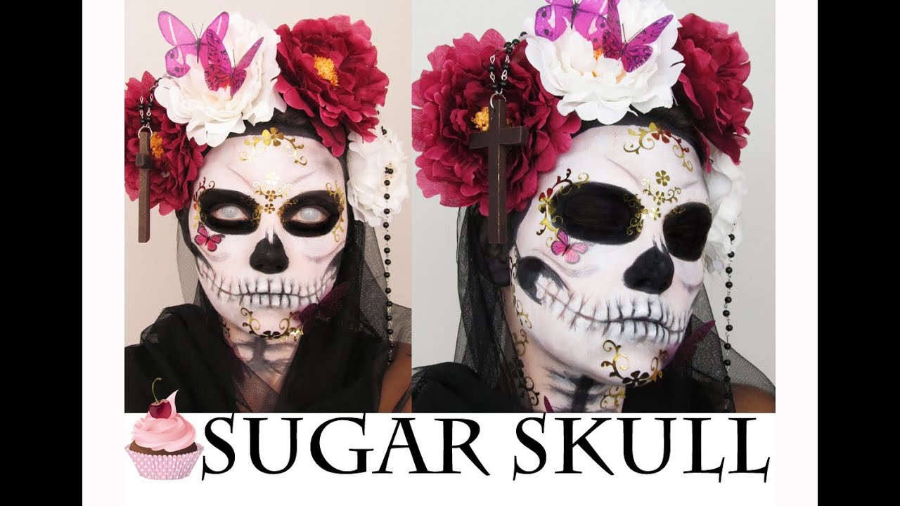 Halloween Make up Sugar Skull CactusCoral YouTube - Make Up Fr Halloween Halloween Make up Sugar Skull CactusCoral YouTube - Make Up Fr Halloween
