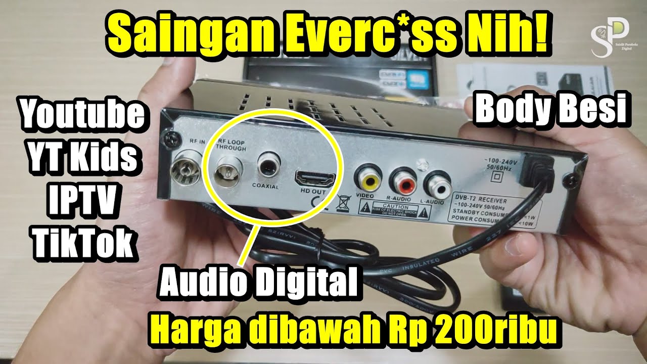 STB Digital Matrix Apple HD Silver Kokoh Dengan Body Besi dan Bisa Youtube - Unboxing Matrix Silver