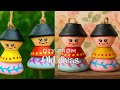 Best Reuse of Old Diyas / Diy Cute dolls 🪆 hanging from Old diya #reuse#viral / Diy with old diyas🪔