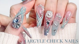 Winter check nails🤍 Korea Nail Fair Haul🎁 Unboxing ASMR