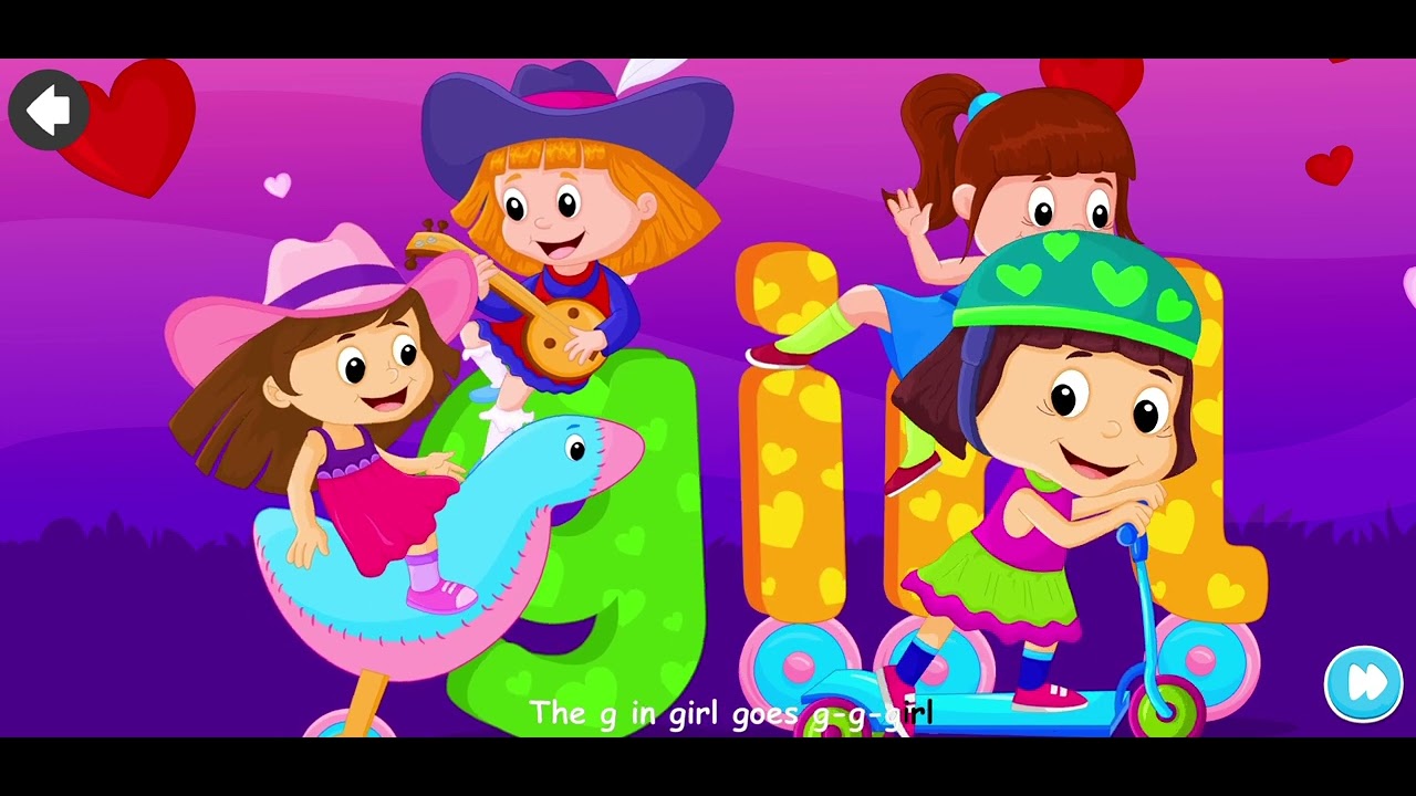 Grape, Gorilla, Girl, Goat - Phonics G