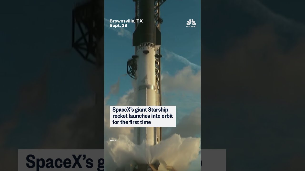 SpaceX’s Starship rocket launches into orbit SpaceX’s Starship rocket launches into orbit