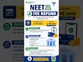NEET UG 2026 Fee Refund Start 💸 | Refund Kaise Milega? Full Process