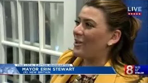 New Britain Mayor Erin Stewart discusses victory w...