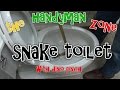 Clear Clogged Toilet Using Closet Auger or Snake