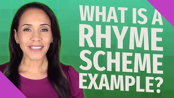 What is a rhyme scheme example?