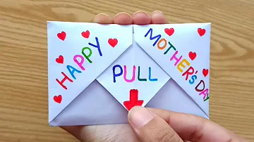 DIY - SURPRISE MESSAGE CARD FOR MOTHER'S DAY | Pull Tab Origami Envelope Card | Mother's Day Card