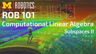 ROB 101: Subspaces II