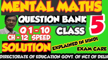 MENTAK MATH CLASS 5 CH  12  SPEED  Q 1 = 10