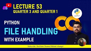 file handling in python | error handling in python | try and except in python