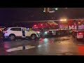 North Brunswick, NJ: MVA involving Rutgers Police, vehicle on fire.