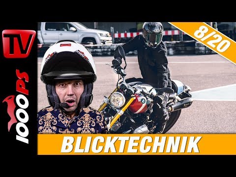 Die richtige Blicktechnik beim Motorradfahren - Motorrad fahren lernen 8/20