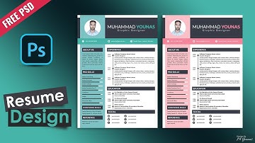 How to Create a CV/Resume Template in Photoshop cc | Best Resume Format 2020 #Resume @KyaSeekhein