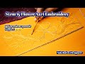 How To Do Easy Stem And Flower design Using Threads Work in Aari Embroidery | Nakshatra Designers