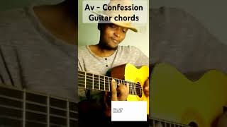 AV- Confession Guitar chords #guitarlesson #guitartutorial #afrobeat #shorts