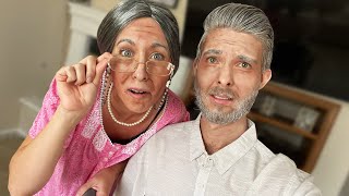 Turning ourselves into old people! *We PRANKED our family!