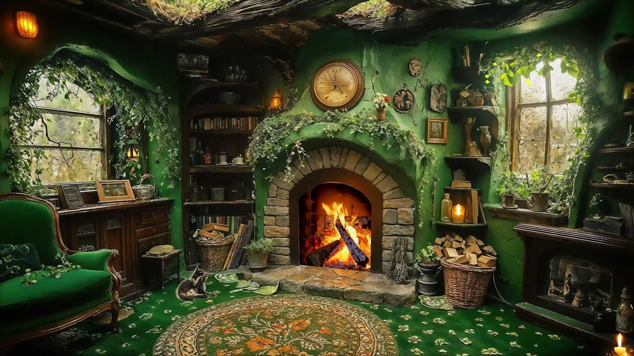 St. Patrick’s Day Cozy Jazz ☘️ Fireplace Glow, Soft Green Ambience & Jazz for Work & Calm Evenings