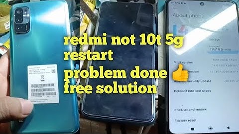 Redmi Not 10T 5G  Restart Problem || Free Method Free Solution