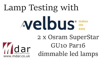 Velbus VMBDMI-R with 2 x Osram SuperStar GU10 Par16 dimmable led lamps