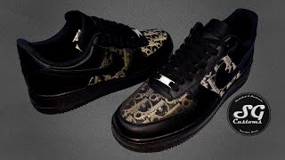 ?? ? Custom DIOR Air Force Ones from an authentic bag