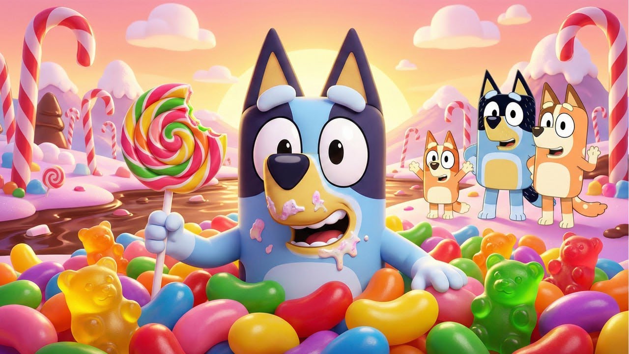 Bluey and the Magical Candy World 🌈🍭 | 3D Animation | Funny Bluey Animation