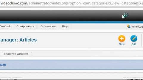 Joomla 1.7/1.6 Tutorial - Lesson 7a - Storage