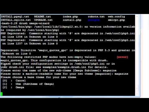 How To Make Omega 4 Sub Theme Using Drush