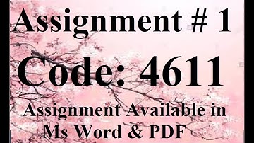 AIOU Solved Assignment No 1 Code 4611 Autumn 2020 | Best Baloch