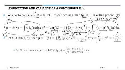 L23 Expectation and variance of continuous r  v