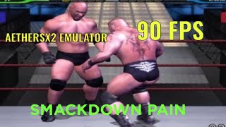 smackdown pain aethersx2 emulator  Goldberg vs brock lesnar  90 FPS gamyplay #wwe #aethersx2