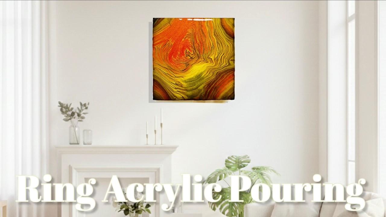 Fluid Art | No Pouring Medium! Just Water Ring Pour (Gold, Copper, Black) ✨  | Abstract Art