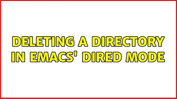 Deleting a directory in emacs
